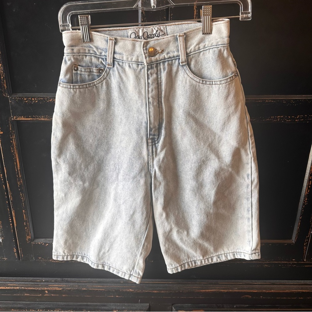 Jay Jacobs Vintage Light Wash High Waisted Bermuda Denim Shorts 5